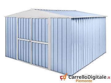 Box in Acciaio da giardino 360x345cm azzurro