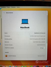 MacBook retina 1,3 Ghz Intel Core i5 dual-core 8GB