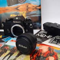 Nikon EM + Motor Drive MD E + Borsa + Nikkor 50mm