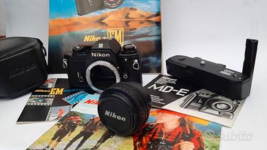 Nikon EM + Motor Drive MD E + Borsa + Nikkor 50mm