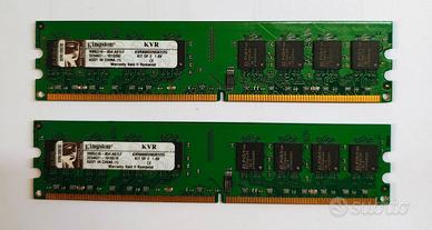 RAM DDR2 2GB (2x1GB) Kingston ValueRAM 800MHz CL6