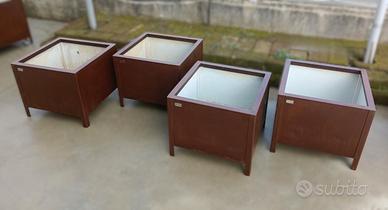 Fioriere Artigianali in Acciaio Effetto Corten