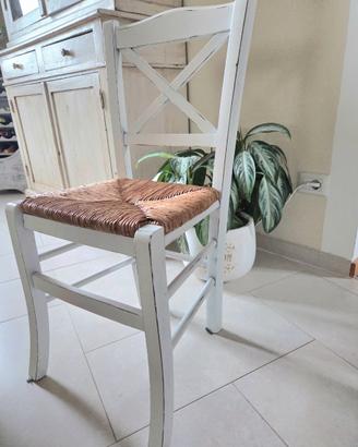 Set 6 sedie shabby chic