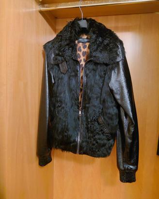 Dolce & Gabbana giubbotto in pelle e pelliccia 