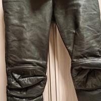 pantaloni in pelle moto 