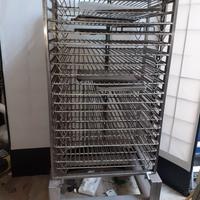 Carrello Porta Teglie In acciaio Inox  affumicare