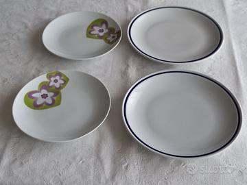 2 PiattiTOGNANA+2 PiattiBRANDANI porcellana bianca