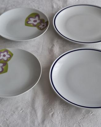 2 PiattiTOGNANA+2 PiattiBRANDANI porcellana bianca