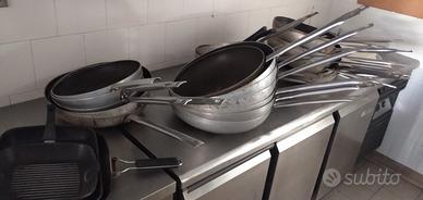 Padelle,teglie e( contenitori ,in acciaio)