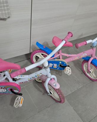 bicicletta bambina Peppa pig e hello Kitty 