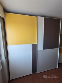 Armadio moderno 2 ante scorrevoli 247x260