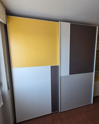 Armadio moderno 2 ante scorrevoli 247x260
