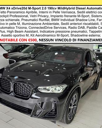 BMW X4 20d M-Sport Tetto Navi CAM LED Clima3Zone M