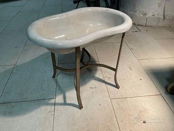 Bidet Vintage ferro smaltato con supporto in ferro