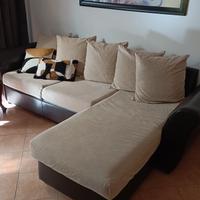 divano letto con  chaise-longue