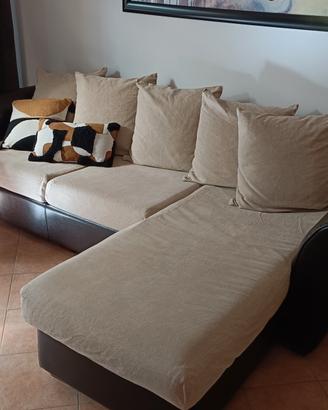 divano letto con  chaise-longue