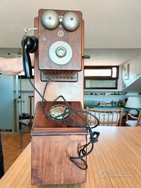 Telefono D'Epoca da Parete in Legno FATME Ericsson
