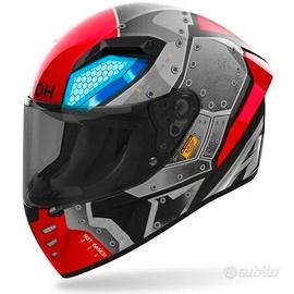 Casco integrale Airoh Connor Bot rosso e grigio TG