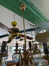 Lampadario ottone 12 luci