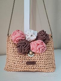 Pochette in rafia naturale 
