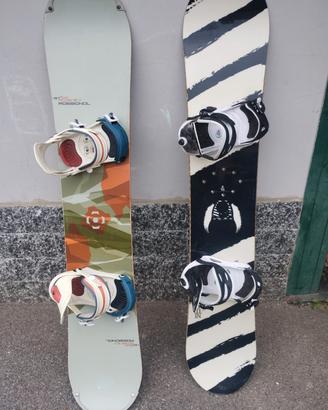  Due Snowboard con attacchi 