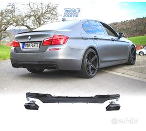 DIFFUSORE BMW F10 F11 LOOK M PERFORMANCE NERO LUCI