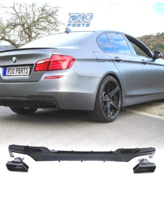 DIFFUSORE BMW F10 F11 LOOK M PERFORMANCE NERO LUCI