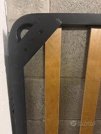 Letto con rete a doghe 140x200 con materasso