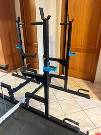 rack squat palestra multi con bilancere