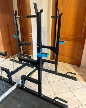 rack squat palestra multi con bilancere