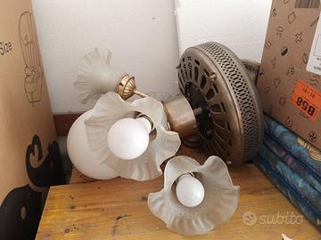 Lampadario con Motore con Pale e 5 portalampade