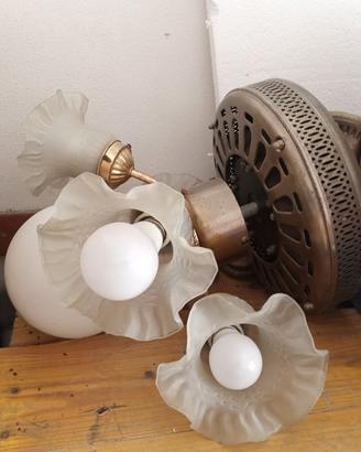 Lampadario con Motore con Pale e 5 portalampade