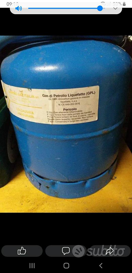 Bombola Gas Universale 3 Kg Vuota | Per Campeggio, Giardino, Escursionismo | Ricaricabile