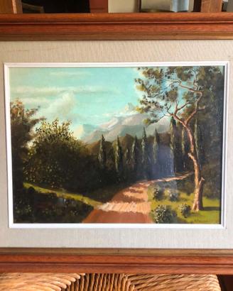 dipinto ad olio - paesaggio toscana