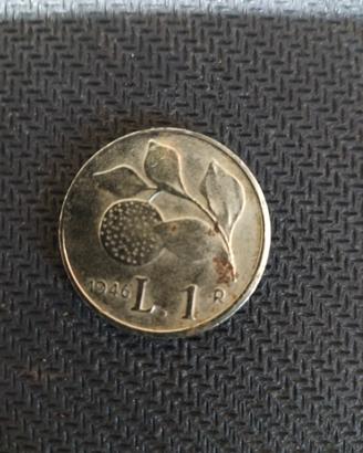 moneta italiana da 1 lira del 1946
