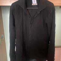 Camicia di lino nera Saveone