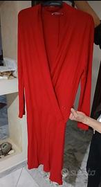 Abito Rosso Incrociato "Leonora" made in Italy 