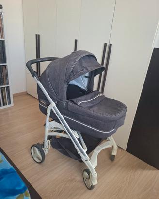 passeggino trio tilogy Inglesina blue jeans + kit