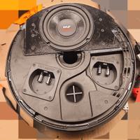 Cassa subwoofer incassato in ruota di scorta