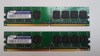 Memoria RAM DDR2 512MBx2 PC2-5300 DDR2 667 DIMM 24