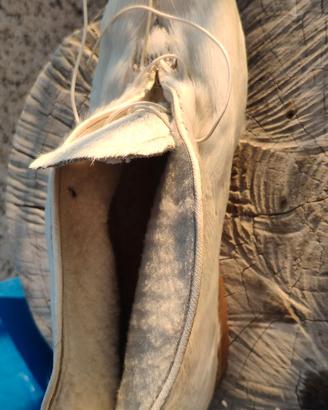 scarpe wintage pelle di foca n 38 e scarponi sci