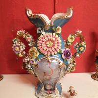 Museale Vaso Barocco ricco di fiori da 67cm