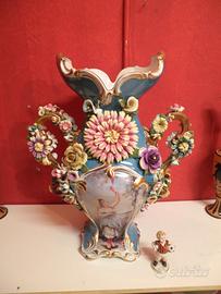 Museale Vaso Barocco ricco di fiori da 67cm