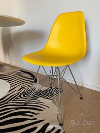 Vitra – Sedia Eames DSR base cromo scocca gialla