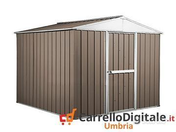 Box porta attrezzi lamiera 276x260cm 7 mq tortora