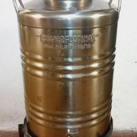 Fusto Inox 50l con rubinetto e carrello