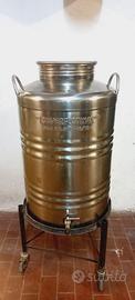 Fusto Inox 50l con rubinetto e carrello