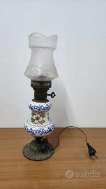 Lume Lanterna ceramiche ottone vintage