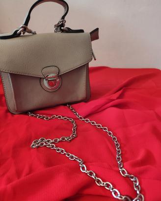 borsa piccola donna beige