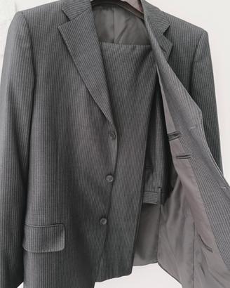 Completo uomo gessato grigio - (Taglia 52)